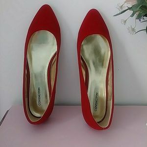 Lovely red velvet flats